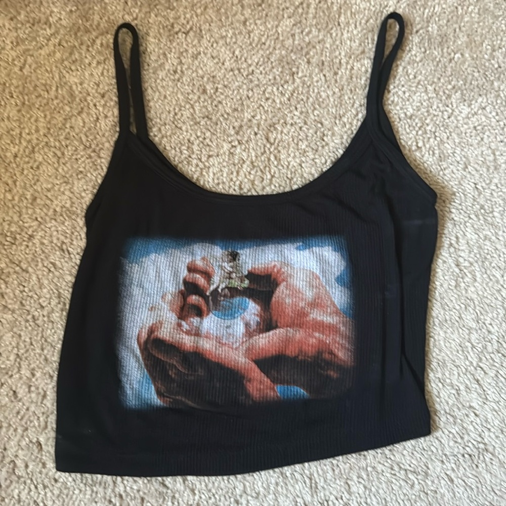 Boys Lie Cropped Black Tank